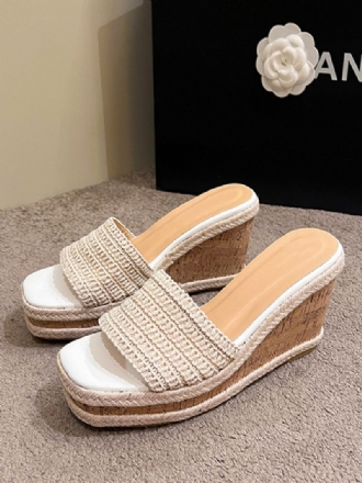 Dámske Klinové Papuče Dámska Platforma Slip On Sandal Slides