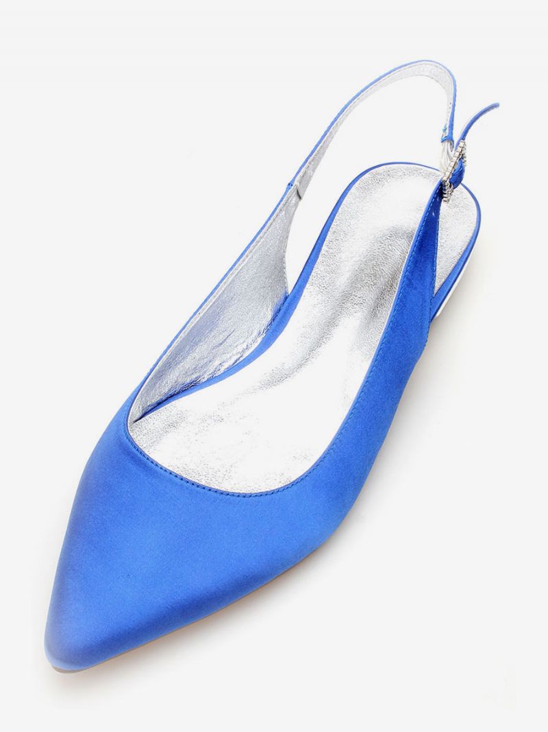 Dámske Ploché Slingback Svadobné Topánky - Modrá