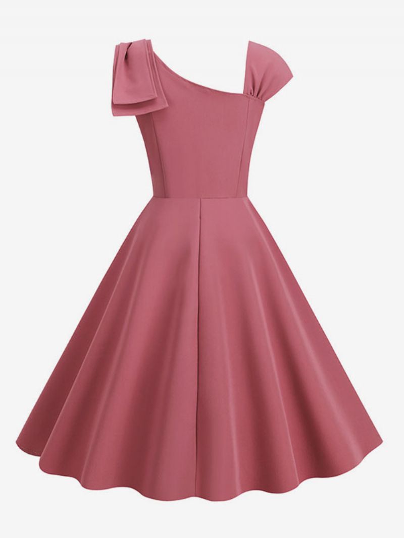 Dámske Retro Šaty Z 50. Rokov 20. Storočia V Štýle Audrey Hepburn Bez Rukávov Stredné Rockabilly - Blush Pink