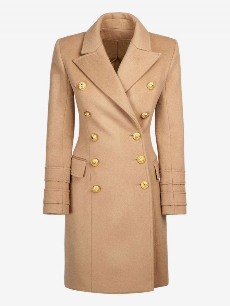 Dámske Vrchné Oblečenie Camel Winter Coat Teplé - Camel