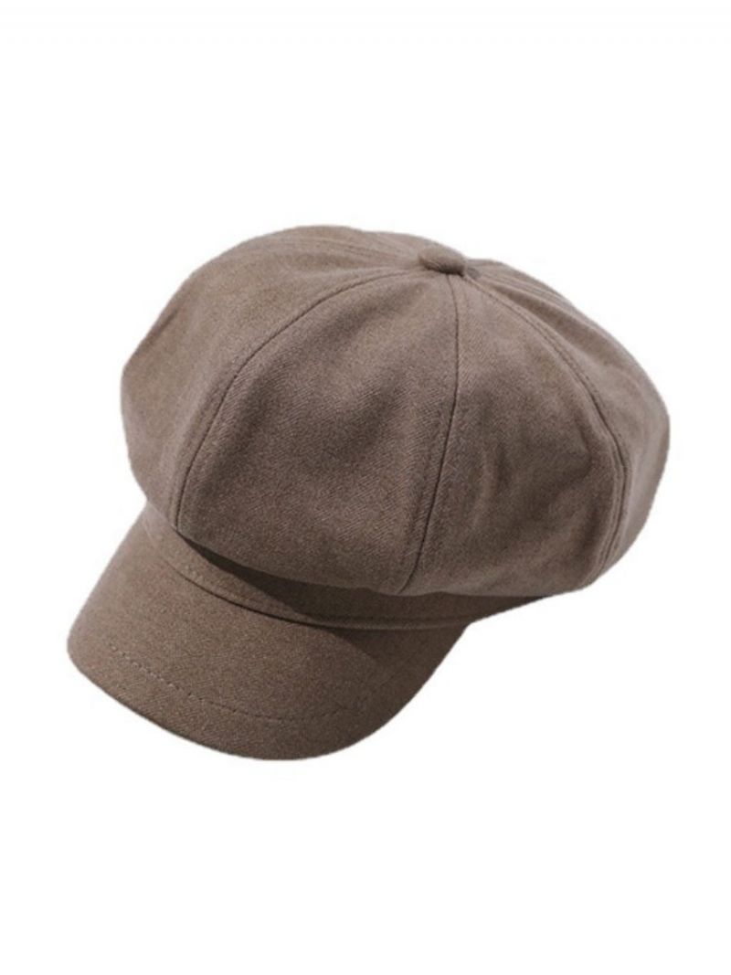 Dámske Čiapky Krásne Akrylové Vlákno Coffee Brown Baret - Khaki