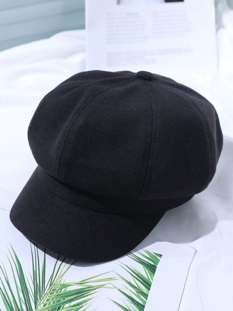 Dámske Čiapky Krásne Akrylové Vlákno Coffee Brown Baret - Čierna