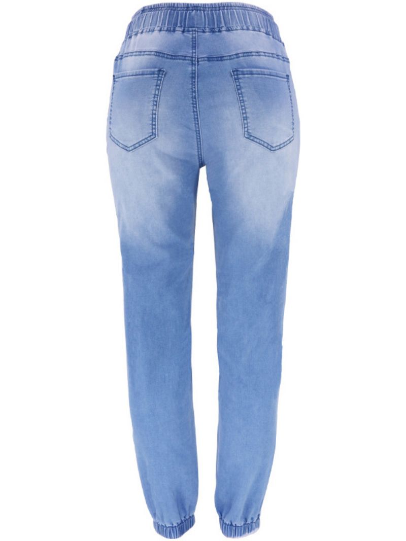 Džínsy Pre Ženy Cool Blue Tapered Fit Bavlnené Nohavičky - Svetlomodrá