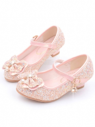 Kvetinové Dievčenské Topánky Glitter Flower Mary Jane Flats