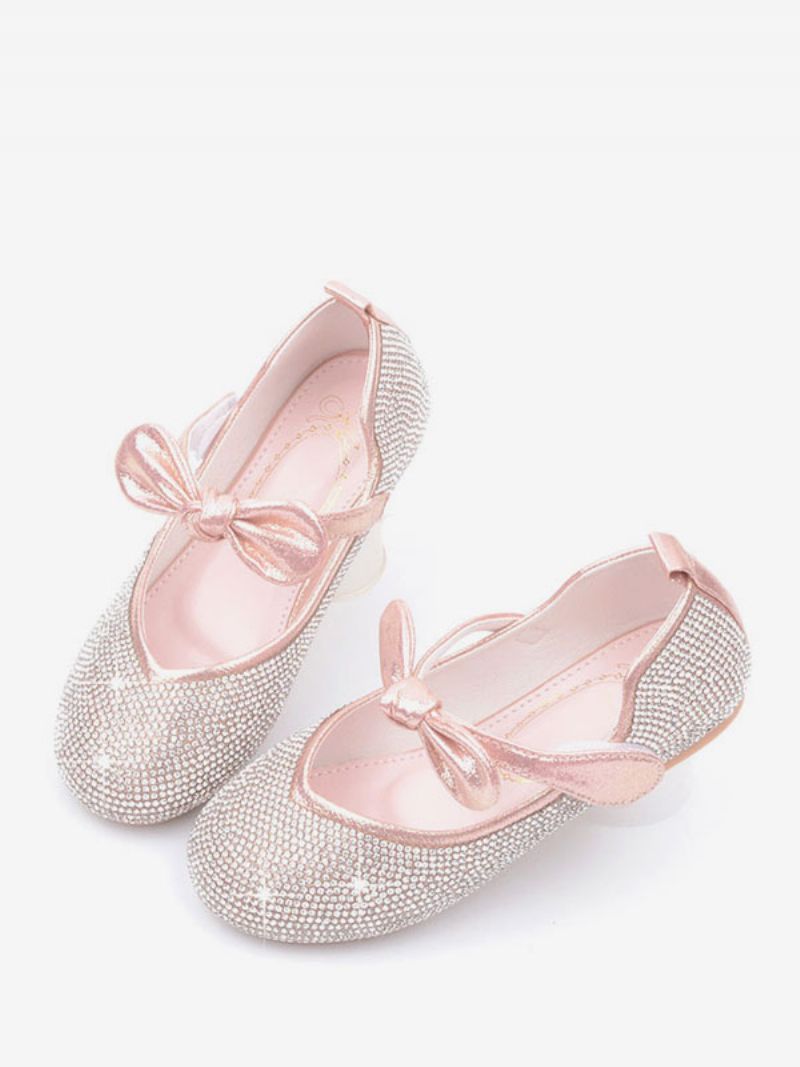 Kvetinové Dievčenské Topánky Kamienky Bowknot Flats