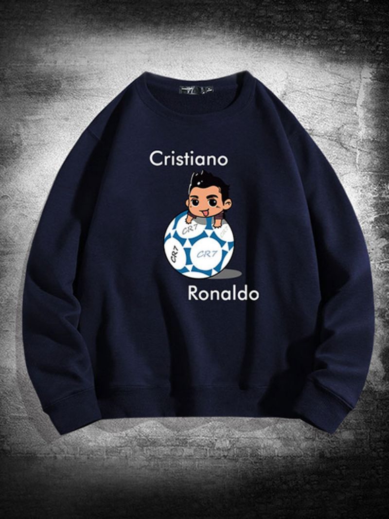 Pánska Mikina Ronaldo S Dlhými Rukávmi - Sýtomodrá