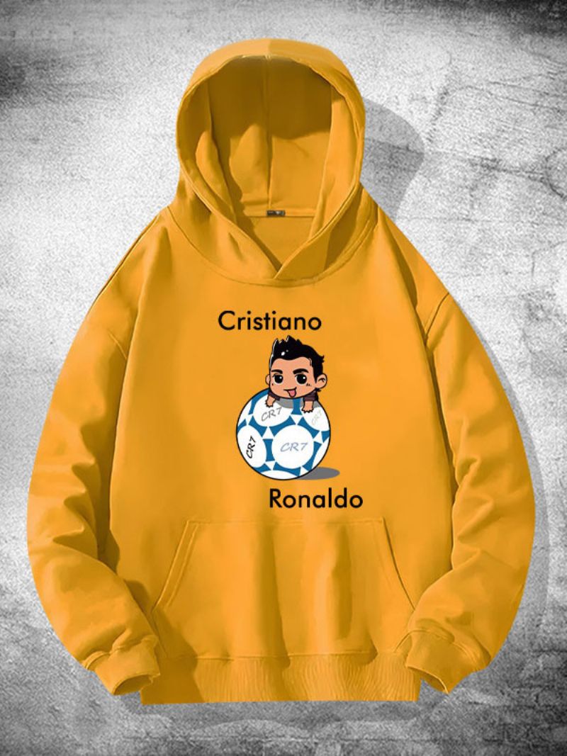 Pánska Mikina S Dlhým Rukávom Ronaldo - Žltá