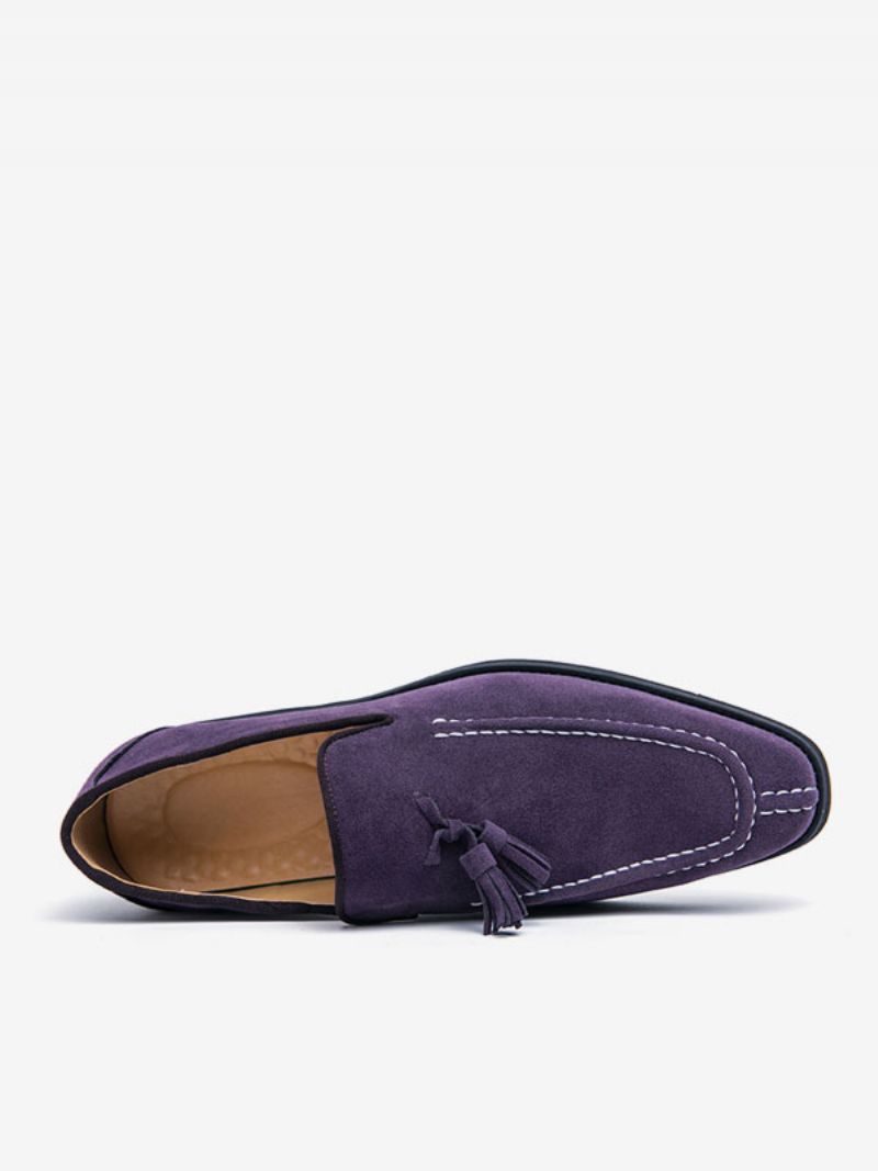 Pánske Nazúvacie Topánky Na Ples Z Pu Kože Monk Strap - Fialová