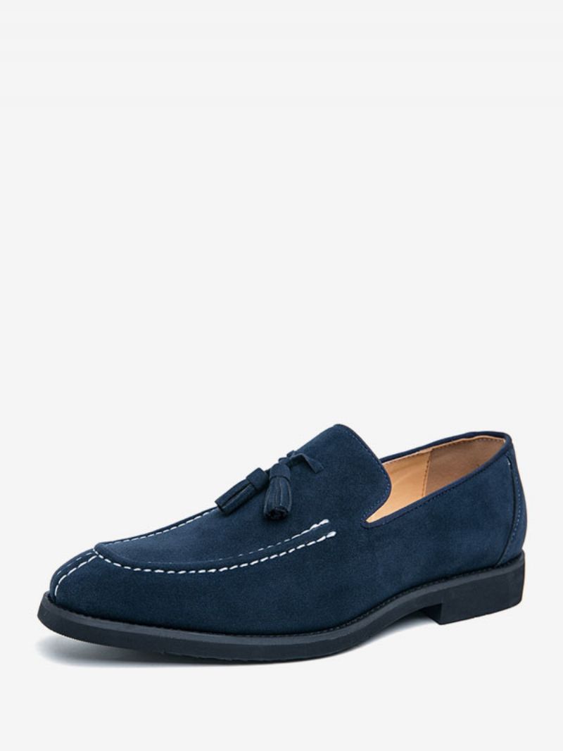 Pánske Nazúvacie Topánky Na Ples Z Pu Kože Monk Strap - Modrá