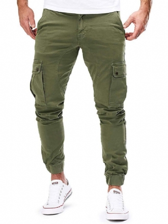 Pánske Nohavice Ležérne Tepláky Zúženého Strihu Hunter Green Pants