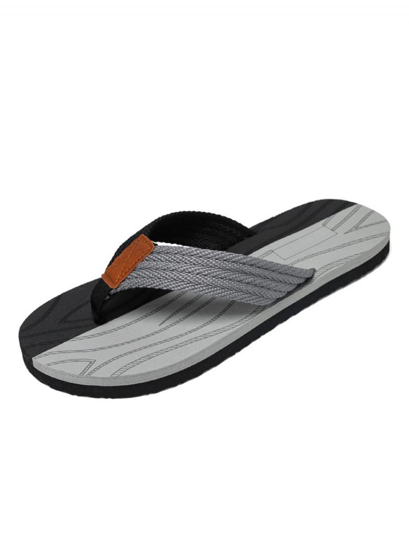 Pánske Sandále Slip-on Pvc Zvršok Eva Podrážka - Sivá