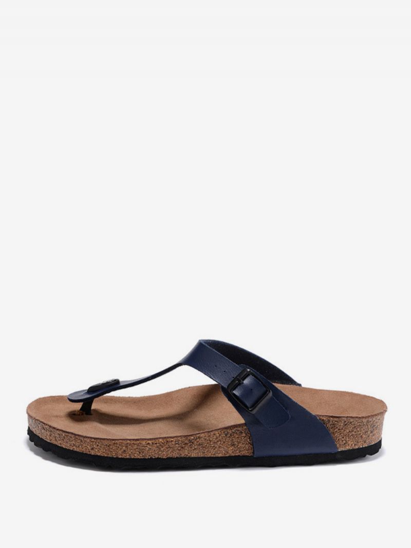 Pánske Sandále Slip-on Slippers Ploché - Modrá