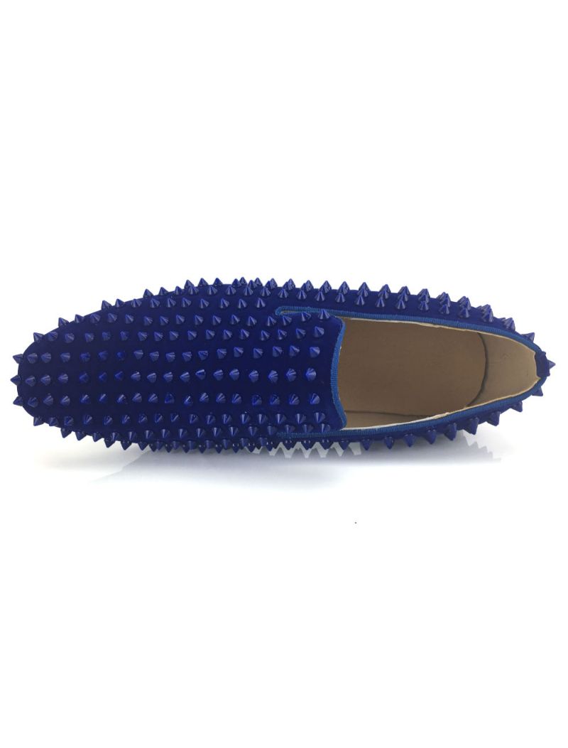 Pánske Svadobné Topánky Bule Spike Loafers Na Ples - Modrá