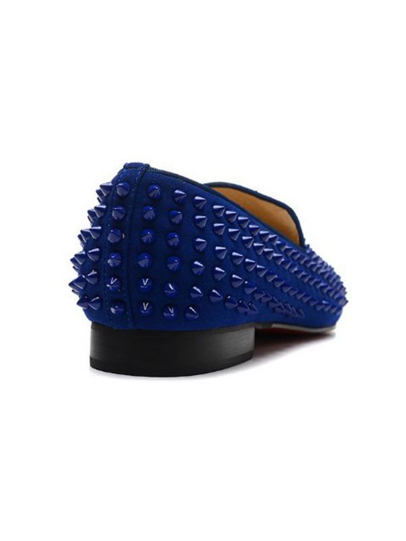 Pánske Svadobné Topánky Bule Spike Loafers Na Ples - Modrá