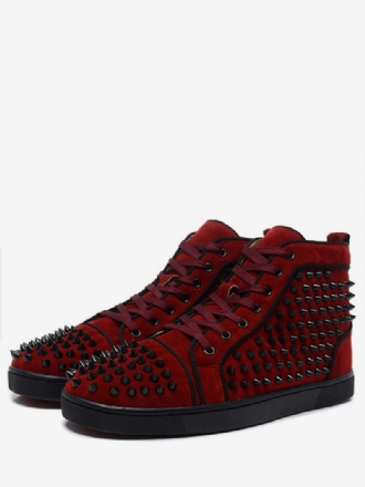 Pánske Tenisky Red Spike High Top Skateboard Prom Party Sneakers