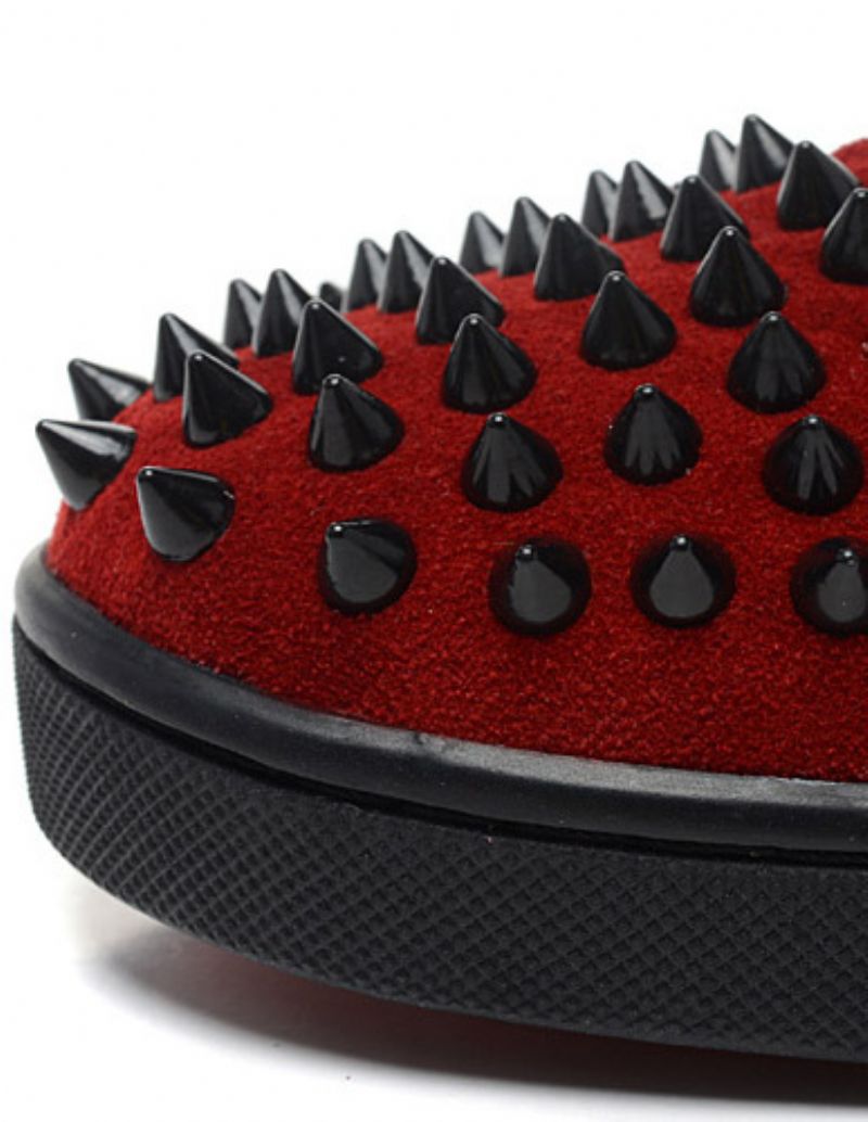 Pánske Tenisky Red Spike High Top Skateboard Prom Party Sneakers - Červená