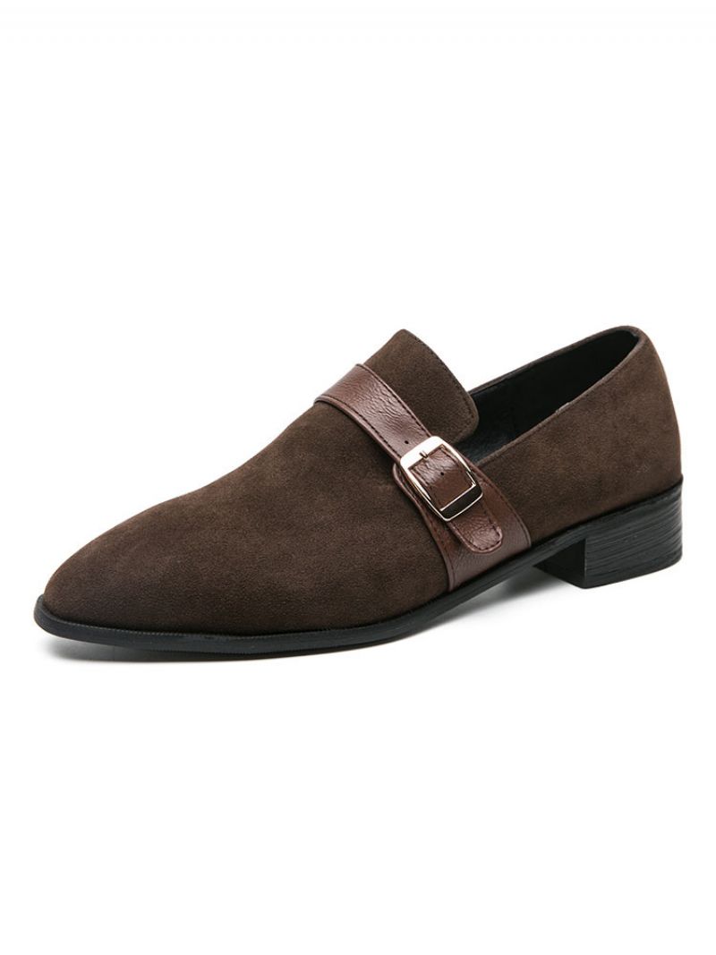 Pánske Topánky Monk Strap Loafer Prom Party Svadobné Čierne Trap Nazúvacie Formálne - Káva Hnedá