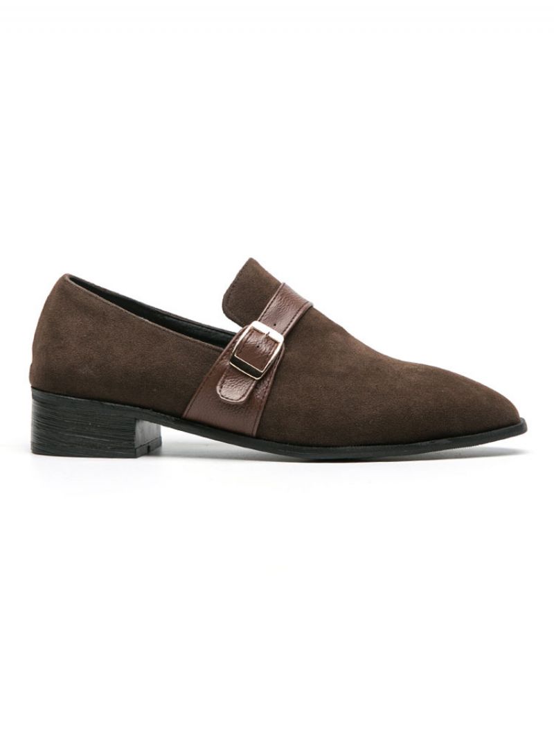 Pánske Topánky Monk Strap Loafer Prom Party Svadobné Čierne Trap Nazúvacie Formálne - Káva Hnedá