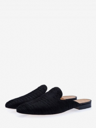 Pánske Čierne Semišové Mokasíny Mules Slip On Topánky