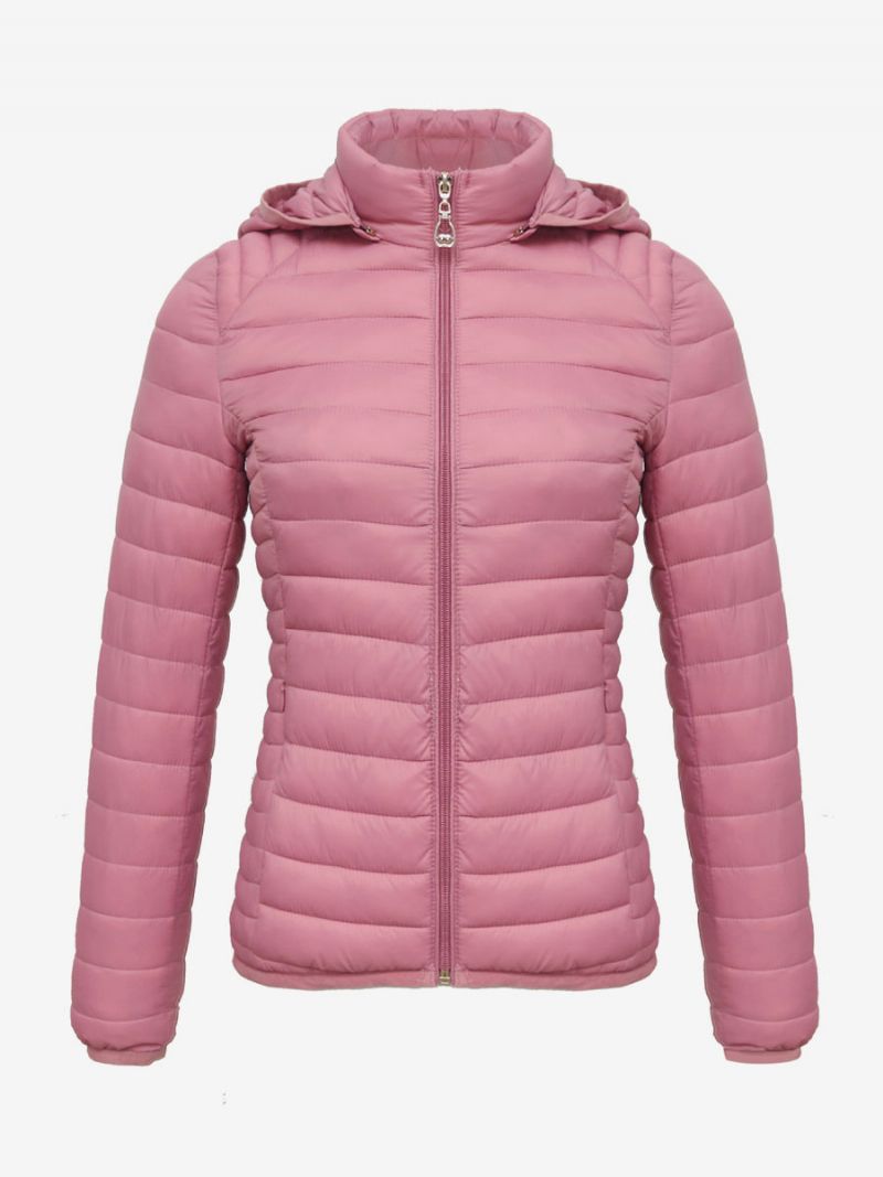 Puffer Coats Ružové Bavlnené Zimné Teplé Vrchné Oblečenie S Kapucňou Pre Ženy - Cameo Ružová