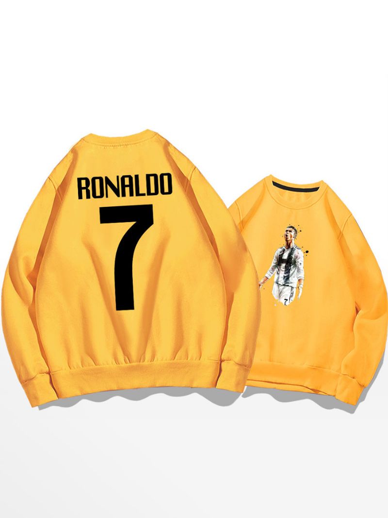 Tréningová Mikina Cristiano Ronaldo Number 7 Men's Top - Žltá