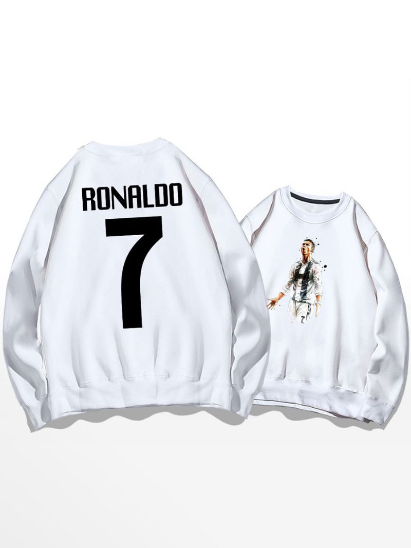 Tréningová Mikina Cristiano Ronaldo Number 7 Men's Top - Biela