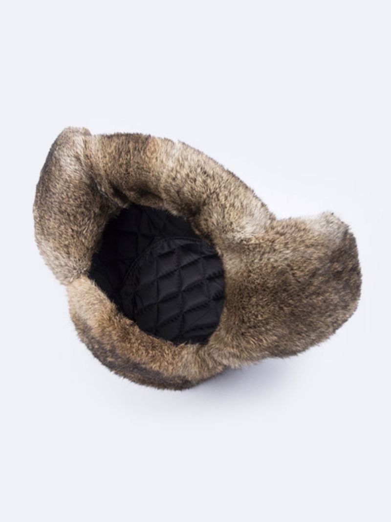 Čiapky Pre Mužov Moderné Zimné Teplé Z Umelej Kožušiny Ruská Čiapka Ushanka - Khaki